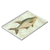 Süßwasserfisch auf Karte Notizblock (Linke Seite)
