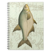 Süßwasserfisch auf Karte Notizblock (Vorderseite)