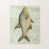 Süßwasserfisch auf Karte Puzzle (Vertikal)