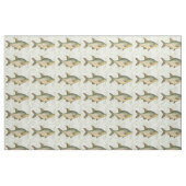 Süßwasserfisch auf Karte Stoff (Fat Quarter (45,7 x 55,9 cm))