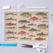 Süßwasserfisch Nordamerika Dekoupage Seidenpapier (Handwerk)