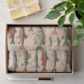 Süßwasserfisch Nordamerika Dekoupage Seidenpapier (Geschenk)