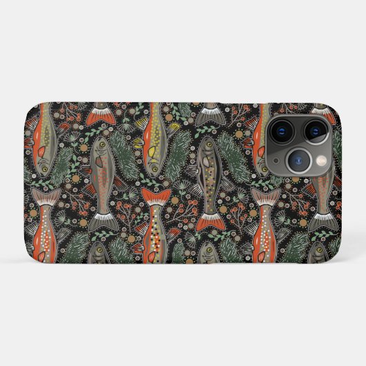 Süßwasserfisch, Stilvolles Design, Forelle, Fische Case-Mate iPhone Hülle (Rückseite (Horizontal))