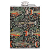 Süßwasserfisch, Stilvolles Design, Forelle, Fische Flachmann (Rückseite)