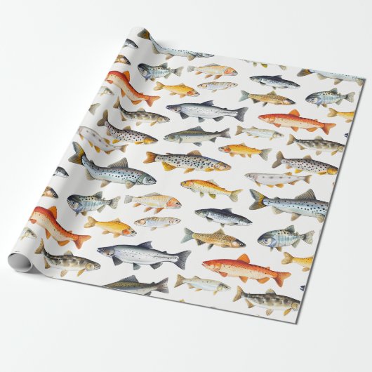Süßwasserfisch-Verpackungspapier Geschenkpapier (Ungerollt)