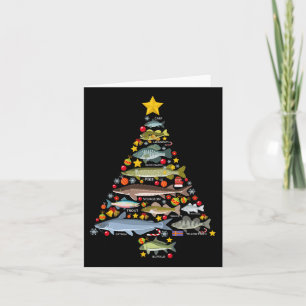 Süßwasserfische Arten Weihnachtsbaum Fischen Xma Karte