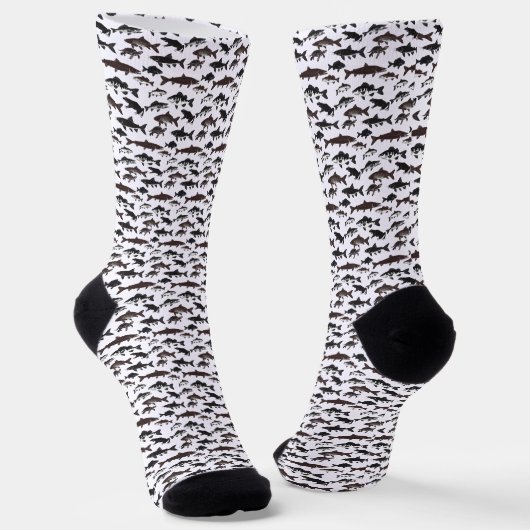 Süßwasserfischmuster Socken (Gewinkelt)