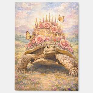 Süßwasserschildkröte Sulcata zum Geburtstag mit Ro Magnet