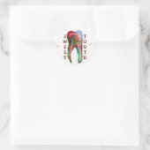 Süßzahn-ZahnSticker Runder Aufkleber (Tasche)