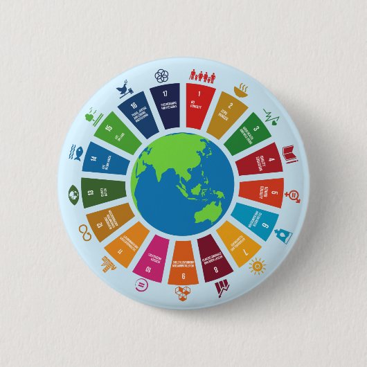 Sustainability Goals Advocacy Community Action Button (Vorderseite)