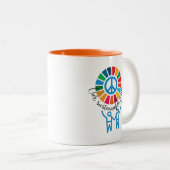 Sustainability Warrior Coffee Cup -Dishwasher Safe Zweifarbige Tasse (VorderseiteRechts)