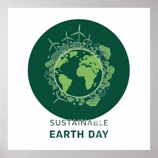 Sustainable Earth Day Poster (Vorne)