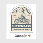 Susten Pass - Motorradtour in den Schweizer Alpen Aufkleber (Blatt)