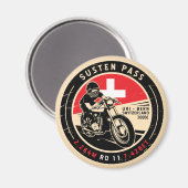 Susten Pass | Schweiz | Motorrad Magnet (Vorderseite/Rückseite)