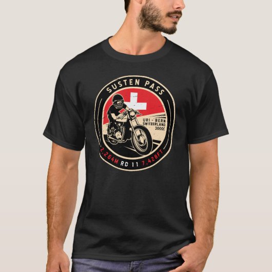 Susten Pass | Schweiz | Motorrad T-Shirt (Vorderseite)