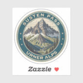 Susten Pass, Swiss Alpenstraße Aufkleber (Blatt)