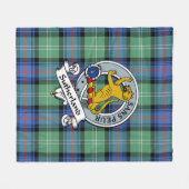 Sutherland Alte Antike Clan Abzeichen Tartan Karie Fleecedecke (Vorderseite (Horizontal))