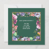 Sutherland Alte Antike und Blume Dusche Einladung (Rückseite)