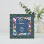 Sutherland Alte Blume und Wasserfarben Invi Einladung (Stehend Vorderseite)