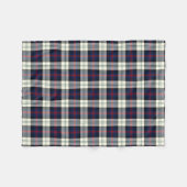 Sutherland Clan Dress Tartan Blau und Weiß Kariert Fleecedecke (Vorderseite (Horizontal))