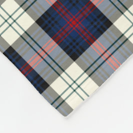 Sutherland Clan Dress Tartan Blau und Weiß Kariert Fleecedecke