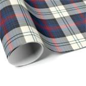Sutherland Clan Dress Tartan Blau und Weiß Kariert Geschenkpapier (Rolleneckpunkt)