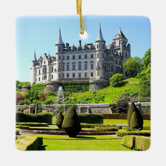 Sutherland Clan Dunrobin Castle Xmas Keramikornament (Vorderseite)
