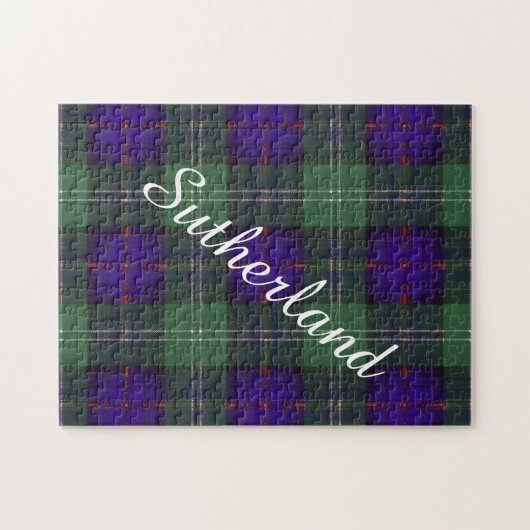 Sutherland-Clan karierter schottischer Tartan Puzzle (Horizontal)