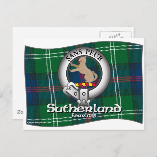 Sutherland Clan Postkarte (Vorne/Hinten)