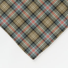 Sutherland Clan Tan und Black Ancient Tartan Fleecedecke