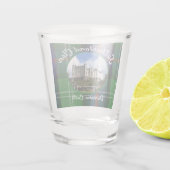 Sutherland Clan Tartan Dunrobin Castle Foto Schnapsglas (Rückseite)