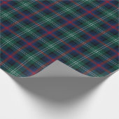 Sutherland Clan Tartan Green und Blue Kariert Geschenkpapier (Ecke)