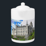 Sutherland Clan's Dunrobin Castle Scotland<br><div class="desc">When your child wants to have a tea party, what better way than one that is slightly educational? You and your child can savor your heritage and connection with one of Scotland's most powerful Highland clans while your tea brews in this lovely pot decorated with a bright photograph of Dunrobin...</div>