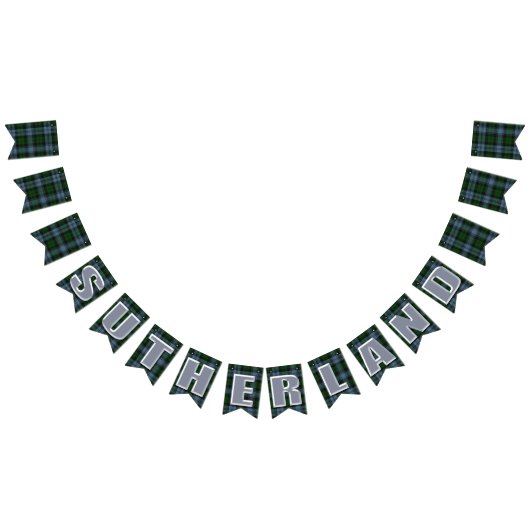 Sutherland District Tartan Wimpelkette (Alle)