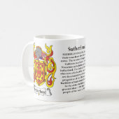 Sutherland-Familien-Wappen Tasse (Vorderseite Links)