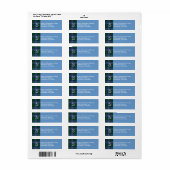 Sutherland Kariert Accent Custom Address Label (Vorne)