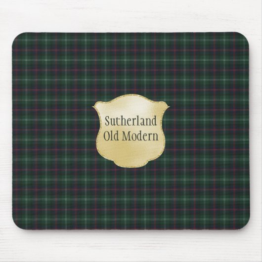 Sutherland Old Modern Original Scotland Tartan Mousepad (Vorne)