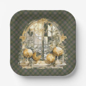 Sutherland Old Scottish Clan Tartan Weihnachten Pappteller (Vorderseite)