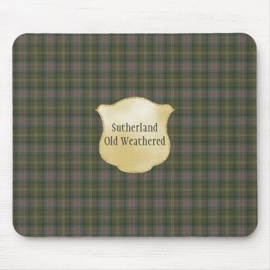 Sutherland Old Weathered Original Scottish Tartan Mousepad (Vorne)