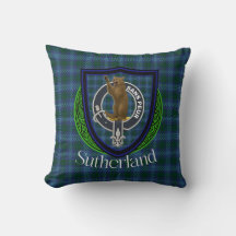 Sutherland-Schottischer-Clan-Tartan & Wappen