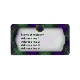 Sutherland schottisches Tartan-Adressen-Etikett Adressaufkleber