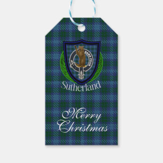 Sutherland Scottish Clan Tartan & Crest Geschenkanhänger