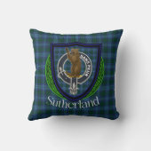 Sutherland Scottish Clan Tartan & Crest Kissen (Rückseite)
