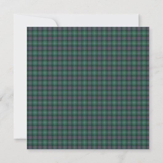 Sutherland Scottish Tartan Einladung (Rückseite)