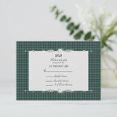 Sutherland Scottish Tartan UAWG RSVP Karte (Stehend Vorderseite)