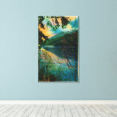 Sutherland-See New Port Angeles, WA Leinwanddruck (Insitu (Holzboden))