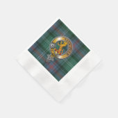 Sutherland Tartan & Abzeichen Serviette (Ecke)