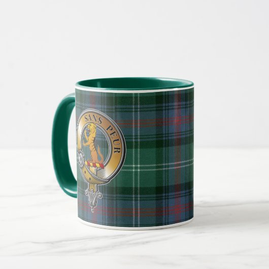 Sutherland Tartan & Abzeichen Tasse (Vorderseite Links)