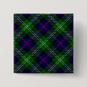 Sutherland Tartan Blau kariert Button