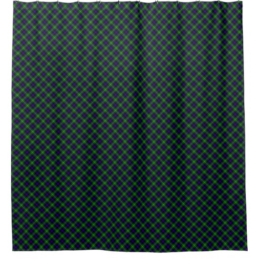 Sutherland Tartan Blau kariert Duschvorhang (Vorderseite)